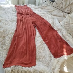 Burnt orange fall jumpsuit